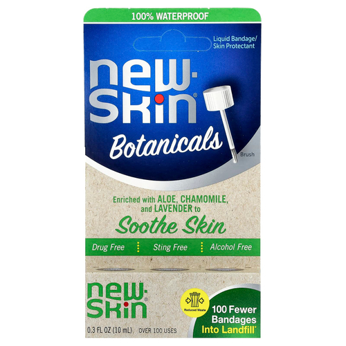 New Skin, Liquid Bandage, средство для защиты кожи, растительные ингредиенты, 10 мл (0,3 жидк. унц.)