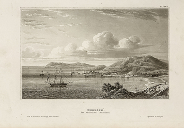 Керчь. Гравюра на стали. Хильдбургхаузен, Германия. Сер. XIX века.