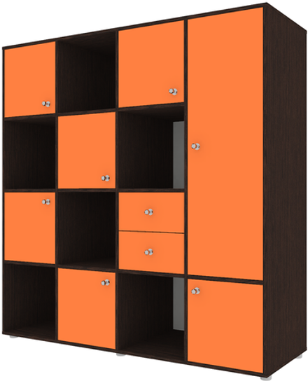 Стеллаж КарИВи Джери 2 Венге Оранжевый