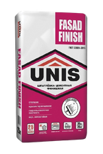 Шпатлевка UNIS FASAD FINISH цементная супербелая финишная   20 кг