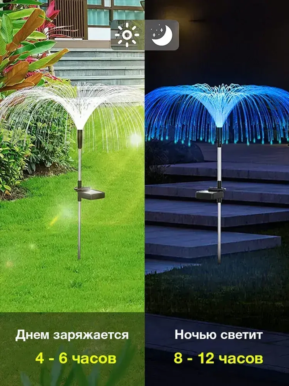 Светильник уличный, медуза, фонарь садовый