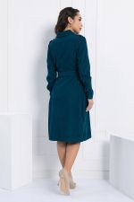 Платье-рубашка В большом городе (сине-зеленое) П12798М LT Collection