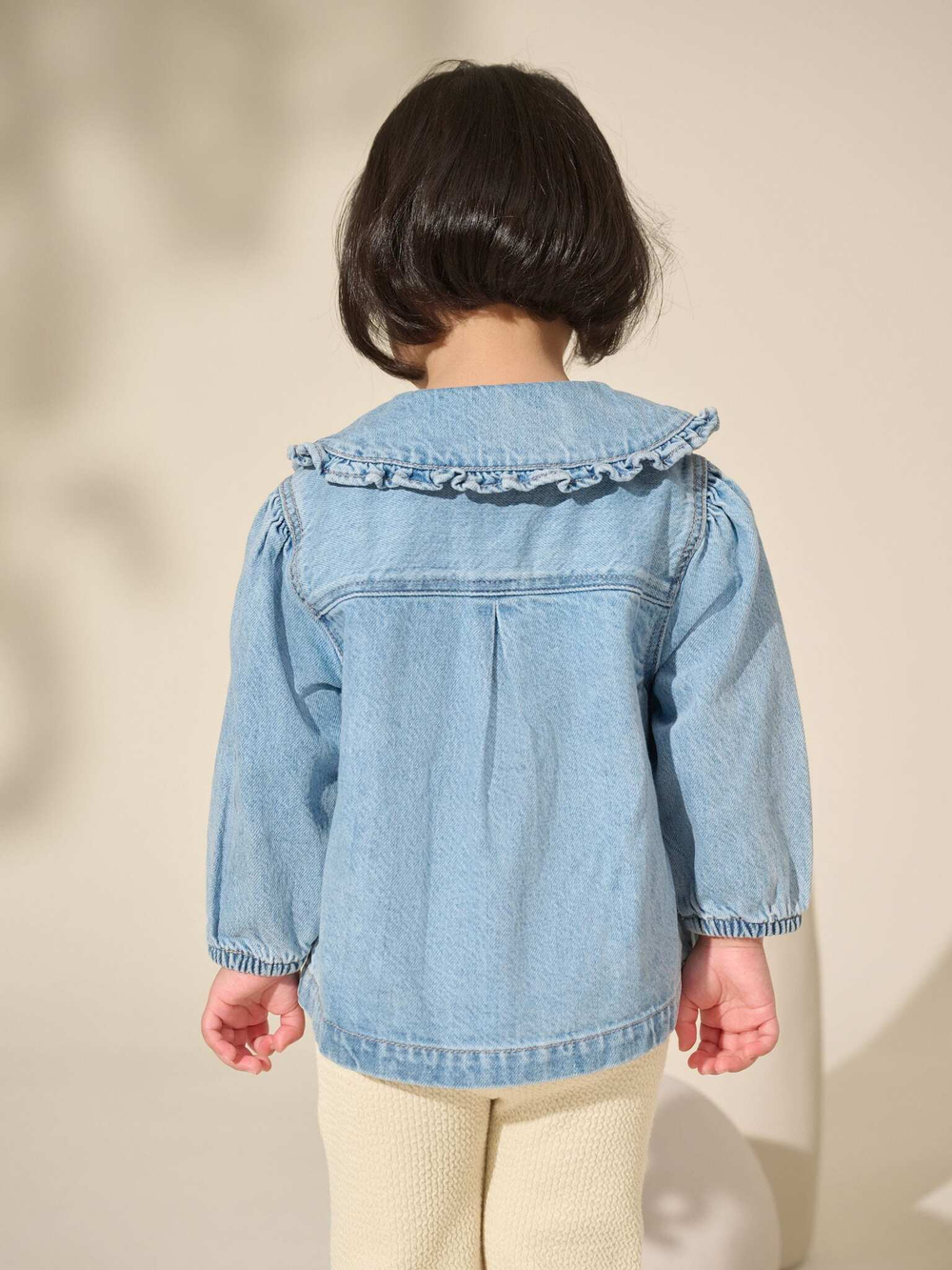 Куртка джинсовая с вышивкой для девочки Next E43-357, Голубой