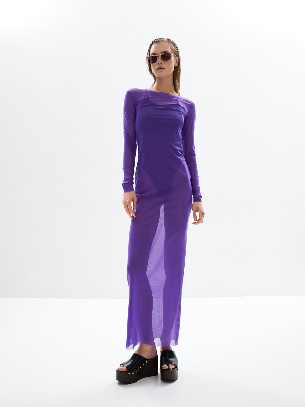 №044 Платье-сетка (фиолетовый)