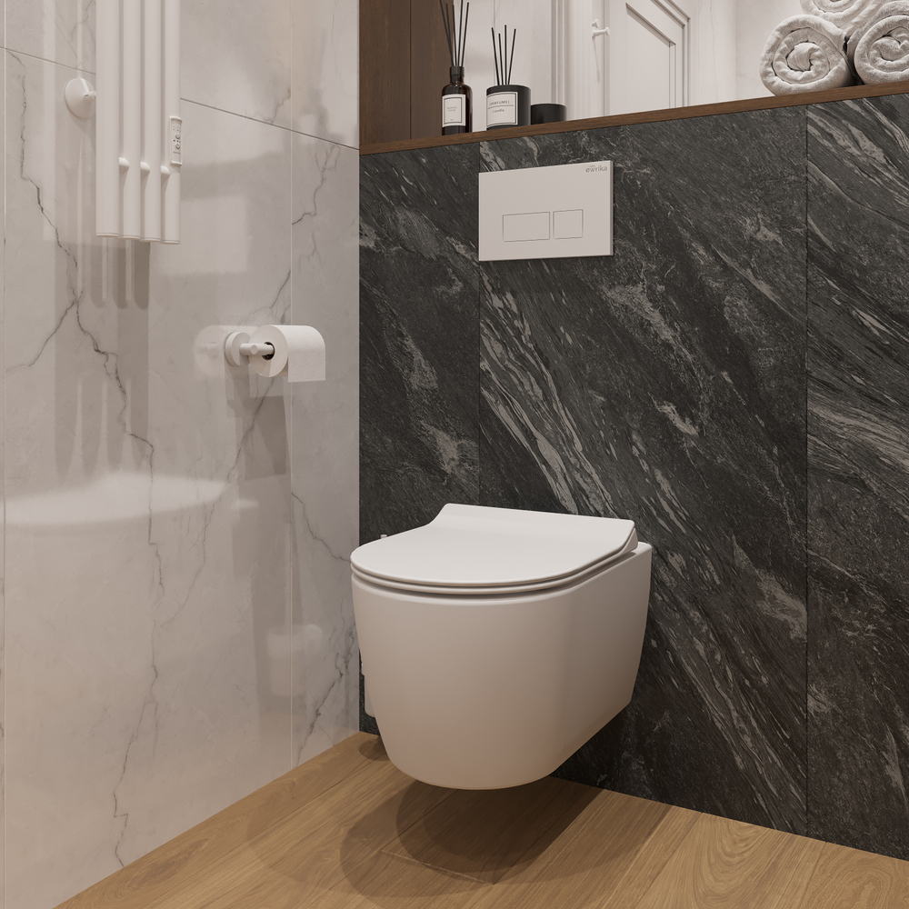 Кнопка смыва для унитаза EWRIKA 0041 пластик, цвет хром