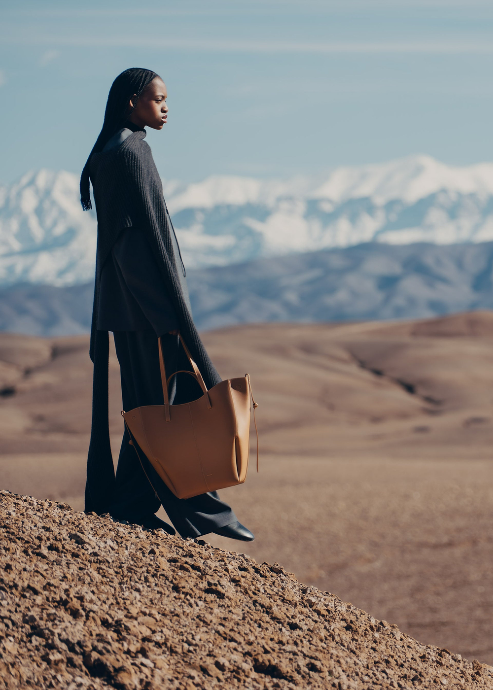 POLENE СУМКА CYME TOTE, ЦВЕТ ВЕРБЛЮЖЬЕЙ ШЕРСТИ