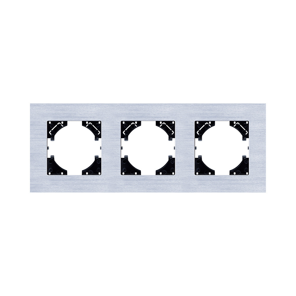 Рамка 3-постовая, серебро Kollinger Reflex AL RA3SR