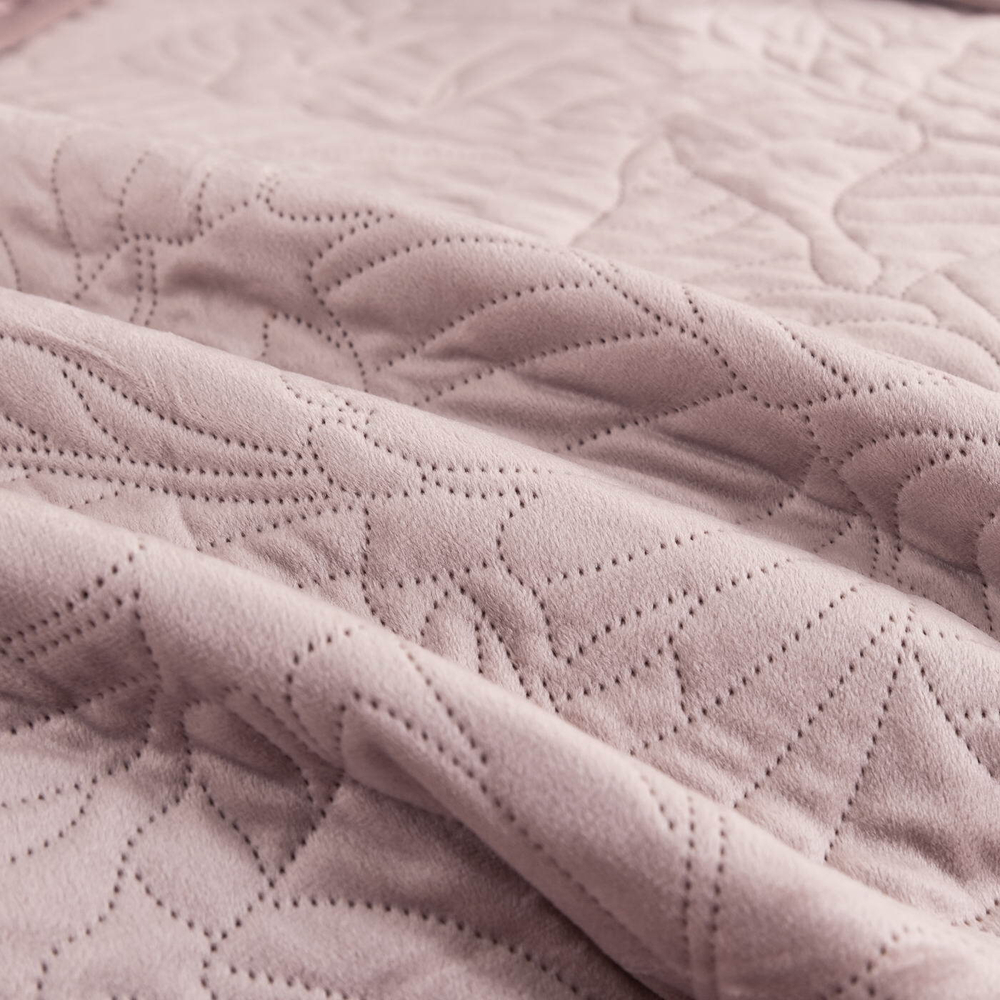 Покрывало 160х220 и наволочка 50х70 Sofi De MarkO Мелисса пепельная роза