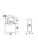 Набор замков морских навесных SeaLock 30 мм, (3шт)