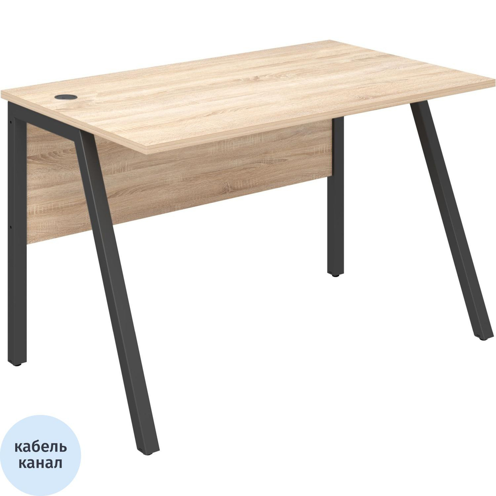 Стол письменный IN Рондо м/к S2378 1180х750х750 дуб альпийский/антрацит