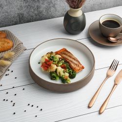 Салатник 600 мл d 22 cм h4,4 cм White Matt New Brown Taiga P.L. [4]