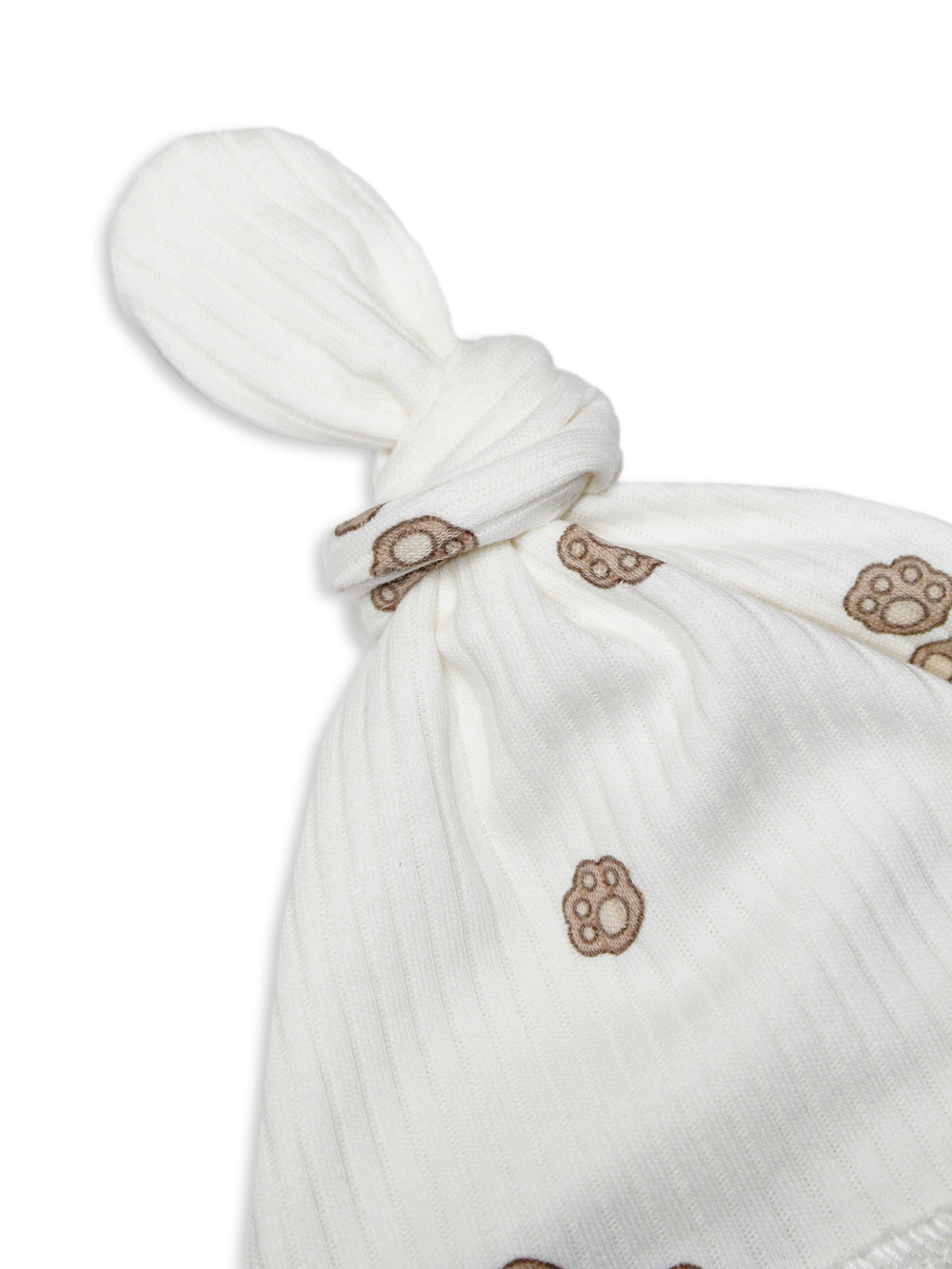 Шапочка Узелок Лапки Рубчик Экрю RinaAmari