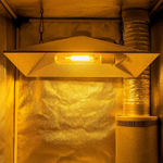 Установка светильника на ДНаТ в гроубоксе с вентиляцией и фильтром