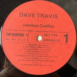 Винтажная виниловая пластинка LP Dave Travis Jukebox Cadillac (Польша 1991)
