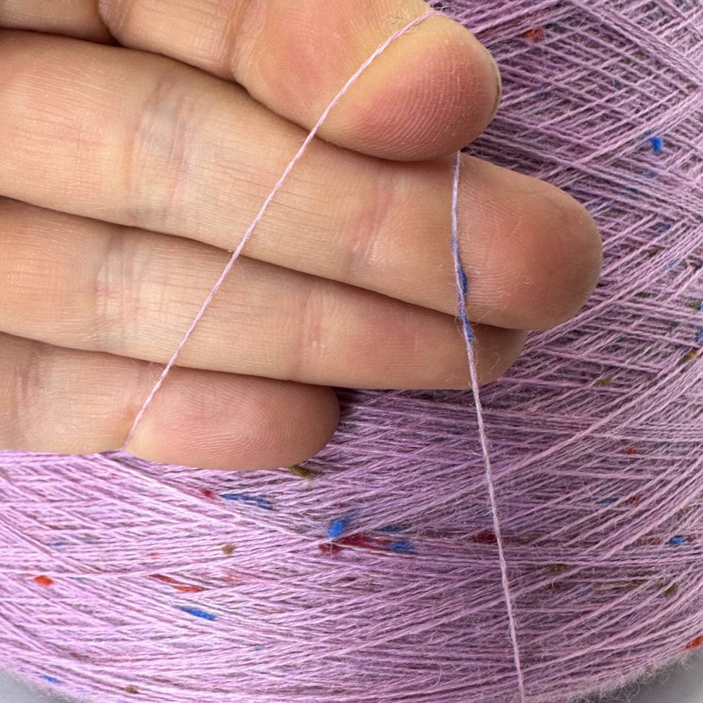 SLUBBY - Luxury Selection by Ri.Go; 98% меринос, 2% вискоза; 1400м/100гр, (2/28); col. 1924, цвет: холодная роза с цветными вкраплениями; S502