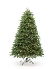 Искусственная елка Парижанка 240 см., 600 теплых белых LED ламп, Литая хвоя+ПВХ, ЕлкиТорг (138240)