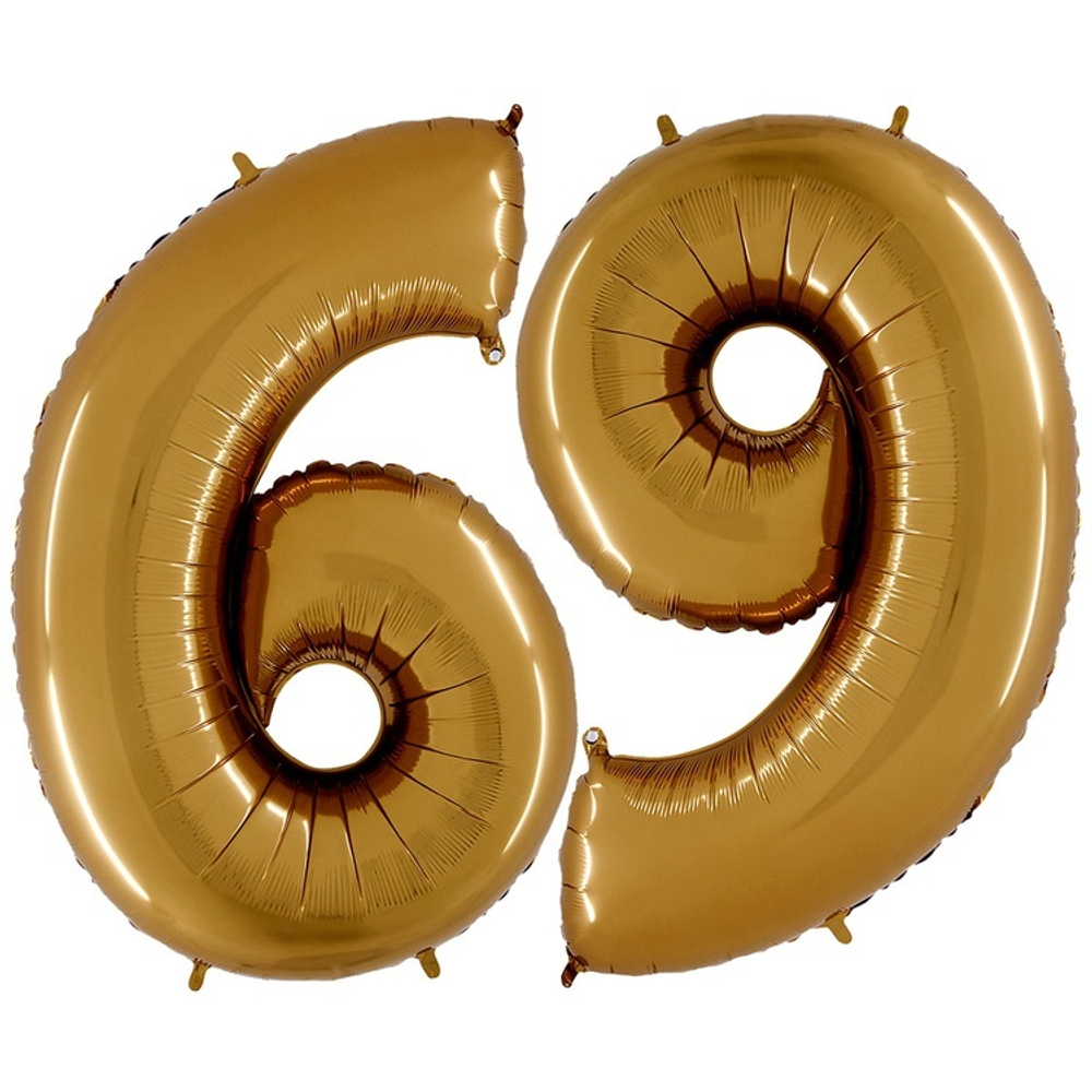 Шар ЦИФРА 6/9 Gold 40" 102 см