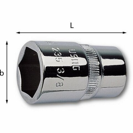 235 3/8 E  Головка торцевая, 6-ти гранная 3/8" на 21 мм., USAG (Италия)