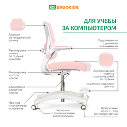Комплект стол Electro Multi + кресло Ergokids Y-617 розовый