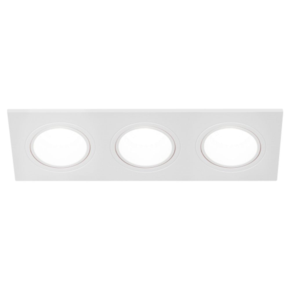 Светильник встраиваемый декоративный ЭРА KL90-3 WH под лампу MR16 GU5.3 белый пластиковый