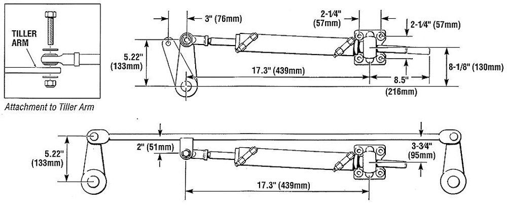 Гидроцилиндр BayStar inboard HC4461 (30 кг) (10243784)