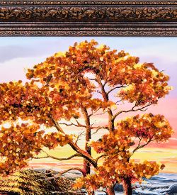 AMB-11/ 6 Картина «Красота природы» (с янтарной крошкой) 50х80см