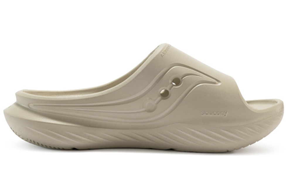 Saucony Cradle fashion cushioning and comfortable one-step EVA non-slip anti-wear casual slippers for men and women the same beige