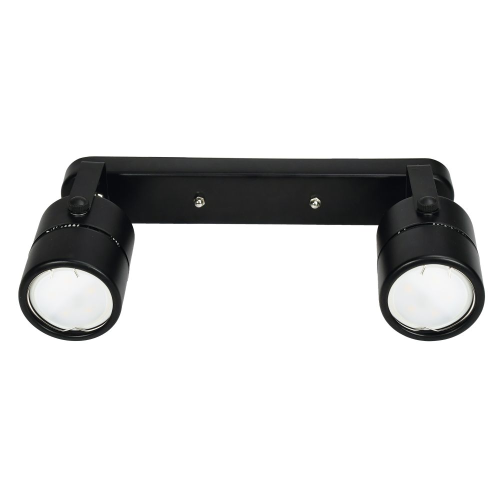 DLC-S612 GU10x2 BLACK Светильник декоративный накладной, серия Sotto. Без лампы, цоколь GU10x2шт. Металл. Черный. TM Fametto