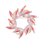 Брошь Fiore Luna ВЕНЕЦ Zircon Crystal XR14425 R/G