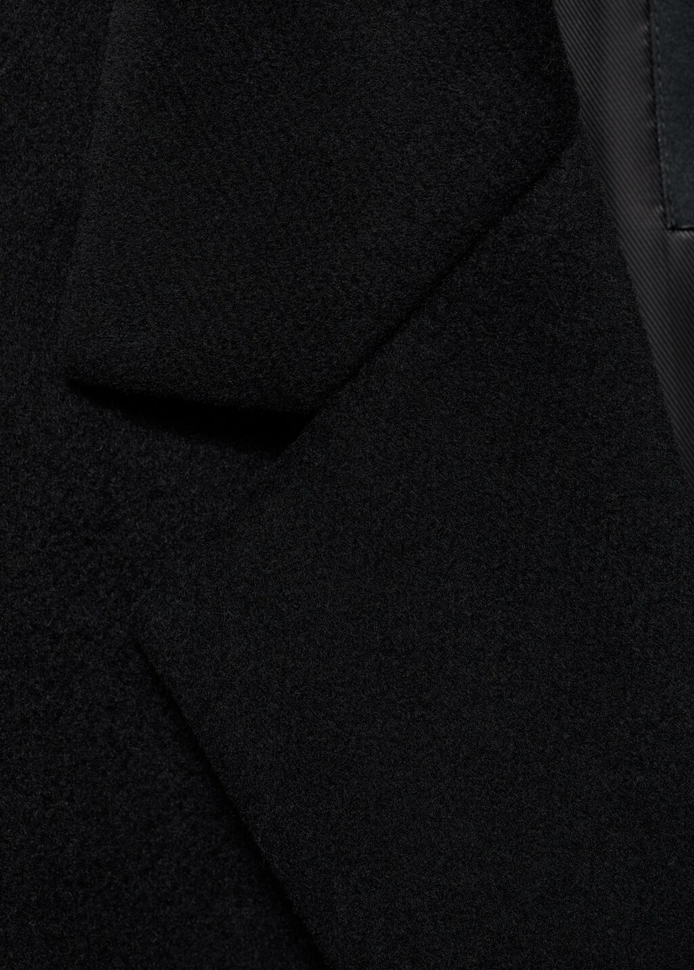 Двубортное пальто с шерстью