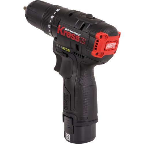 Дрель аккумуляторная KRESS KUC12 12V 2.0Ач х2, ЗУ 1,5А кейс