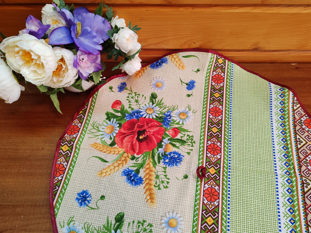 Полотенце кухонное, круглое, 2 шт, вафельное полотно