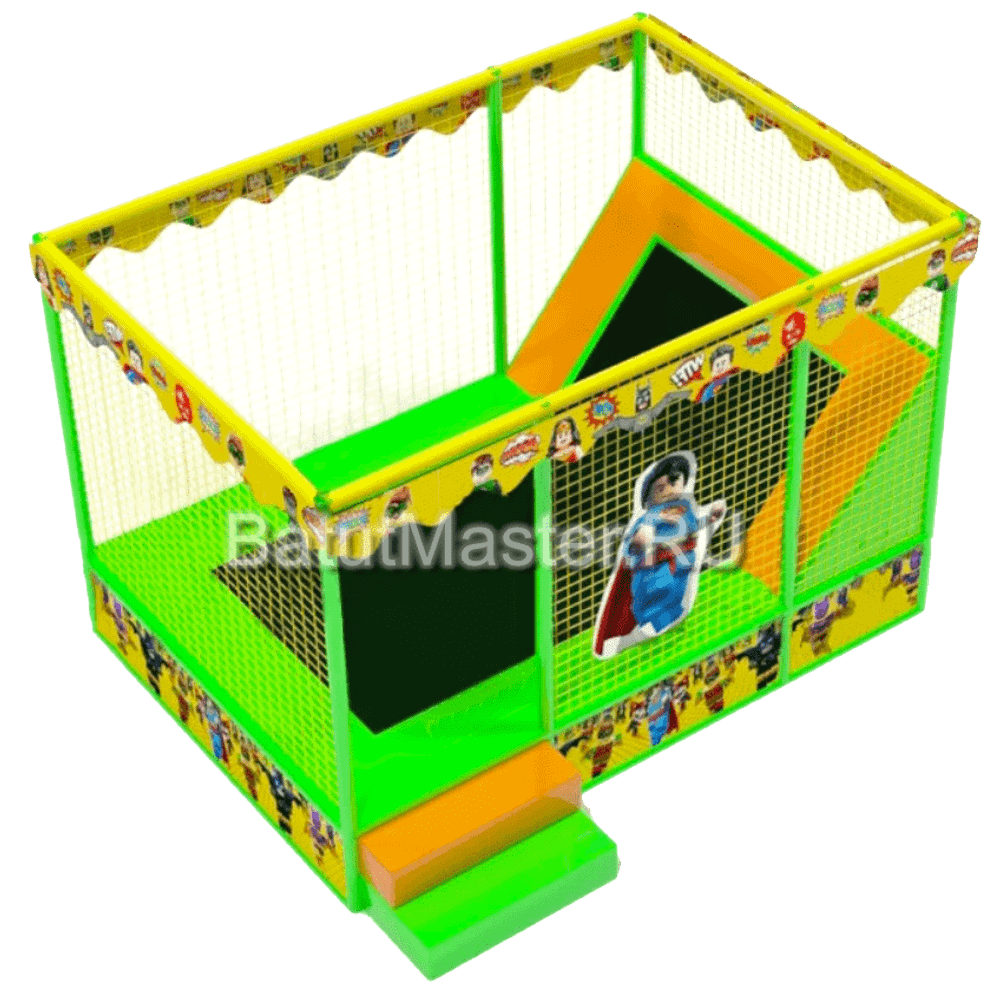 Мини батутная арена "Супергерой" 3,6x2,5x2,5 м