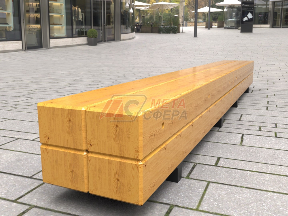 Скамья из бруса