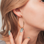 Серьги Fiore Luna Кольцо 50 мм AWE2950-G-2-50mm