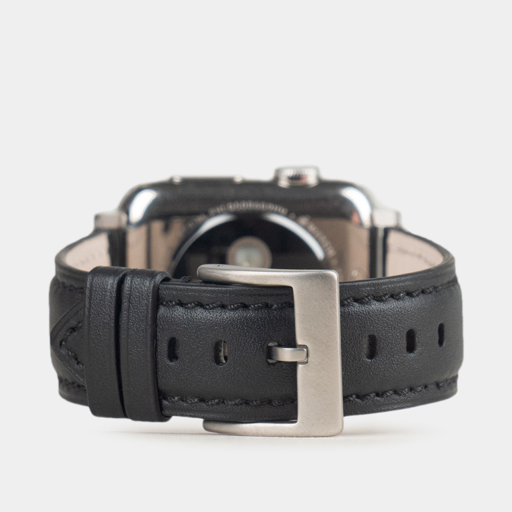 Ремешок для Apple Watch 40/41/42 mm из кожи теленка, черного цвета