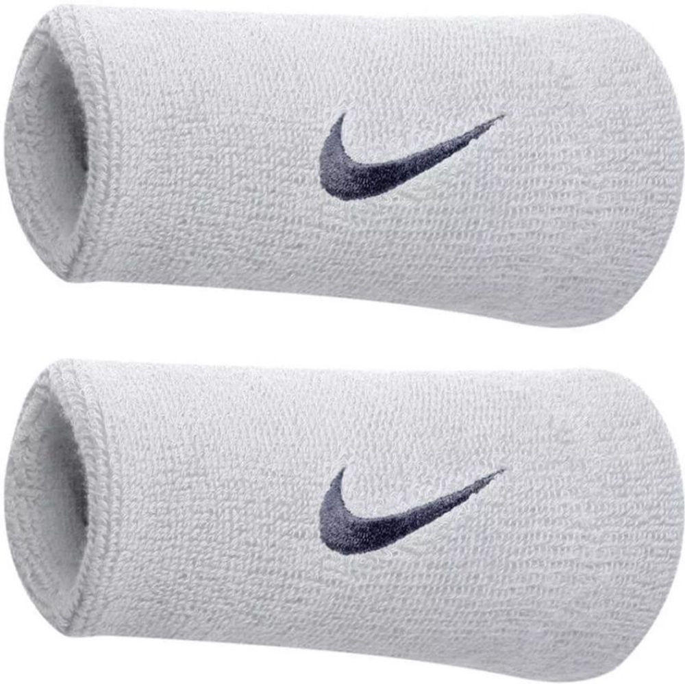 Напульсник теннисный Nike Swoosh Double-Wide Wristbands - белый