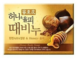Mukunghwa Soap Мыло-скраб мед и каштан, 100 гр Honey & Chestnut Scrub Soap 100гр