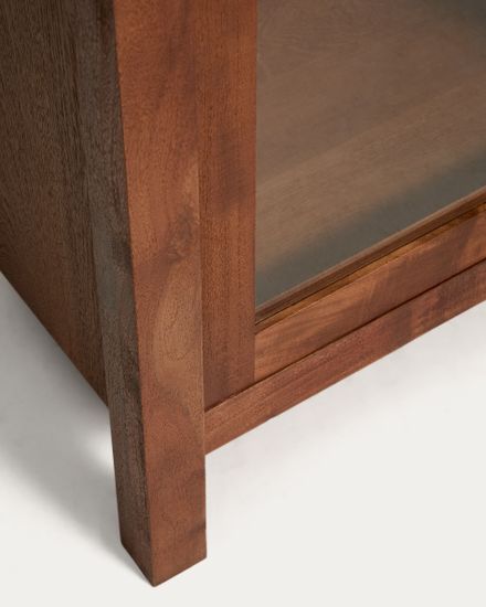 Витрина Norani из массива акации с отделкой шпоном акации, 110 x 185 см