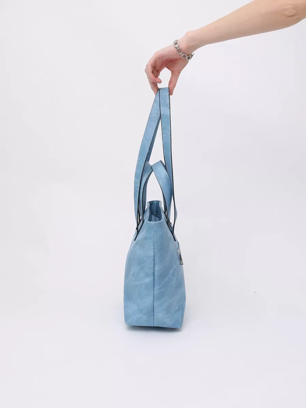 сумка тоут через плечо средняя с двумя ручками