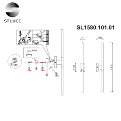 SL1580.101.01 Светильник настенный ST-Luce Никель/Белый LED 1*12W 3200K