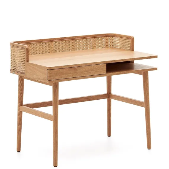 Письменный стол Araxi 105x62 см из массива ясеня и ротанга