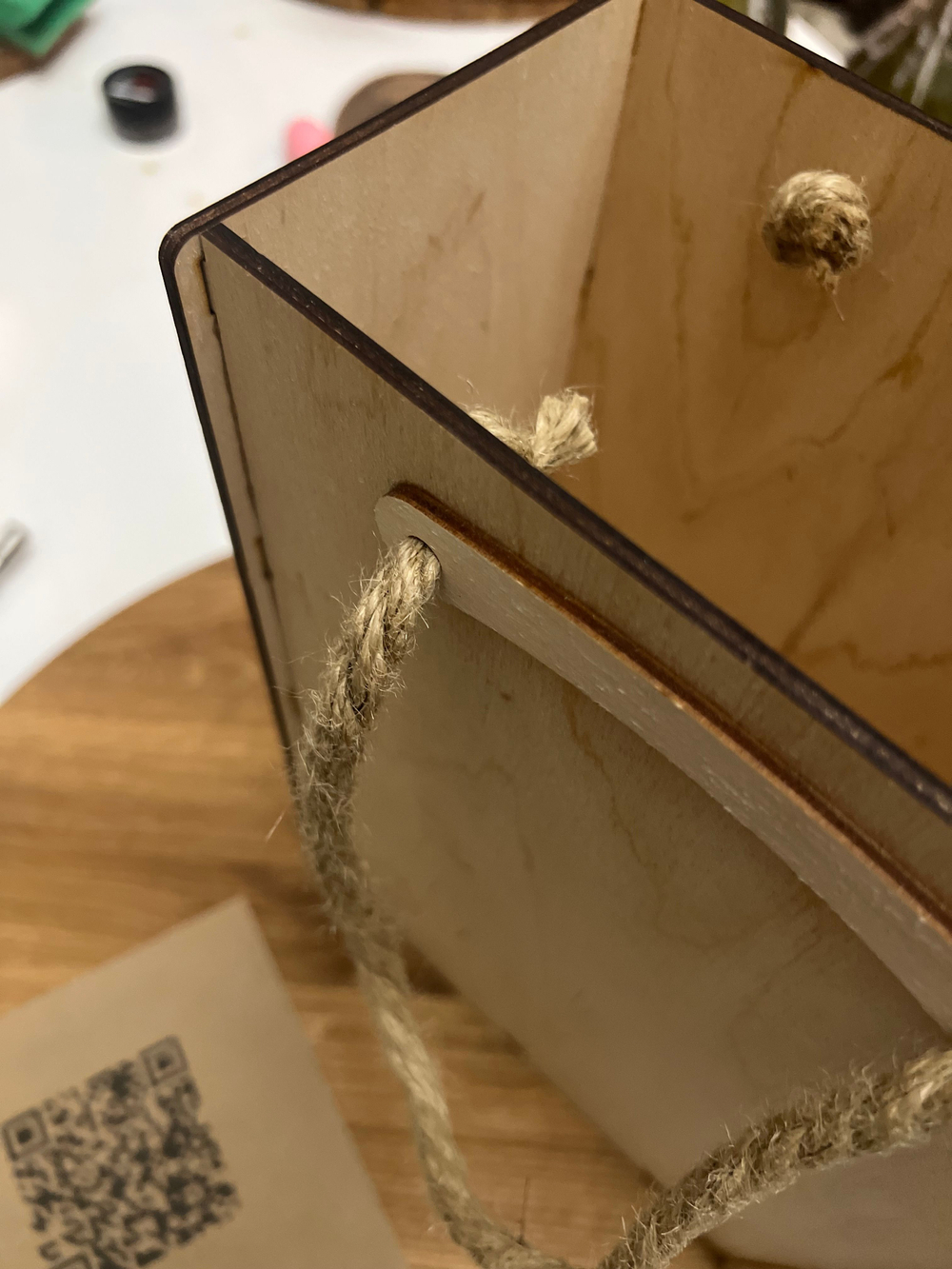 Коробка подарочная, 20х12х30, для хранения вещей, с ручками, деревянная, Dipriz