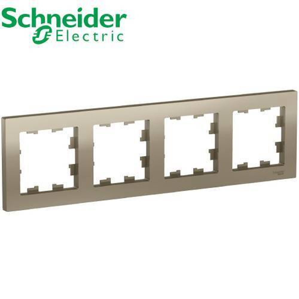 Рамка 4-ая универсальная (шампань) AtlasDesign Schneider ATN000504