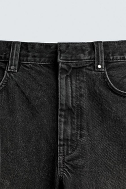 ZARA ДЖИНСЫ STRAIGHT FIT С ЗАКЛЕПКАМИ, ЧЕРНЫЙ