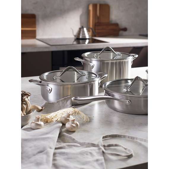 Кастрюля с крышкой 3ply etalon, D24 см, 4 л