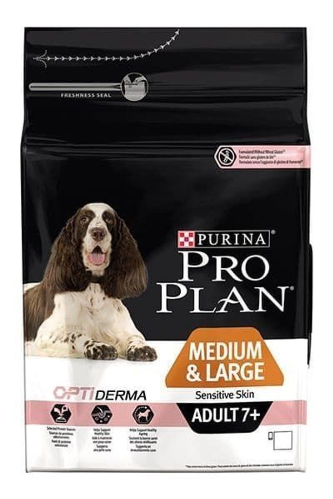 Pro Plan 3кг Senior 7+ Sensitive корм для стареющих собак средн. и к крупн. пород Лосось