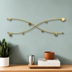 Ключница металлическая 8 крючков «ЛОФТ ВОСТ», элла, цвет золото, 55*15см (лейбл Селфи)