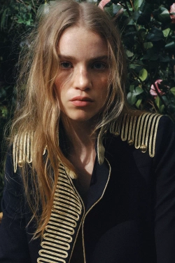 ZARA КУРТКА С ЗАСТЕЖКАМИ-АЛАМАРАМИ — ZW LIMITED EDITION, МОРСКОЙ ТЕМНО-СИНИЙ