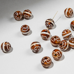 Бусина Дзи из агата, 10мм, коричневый